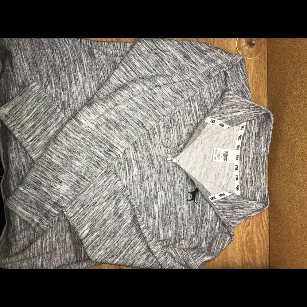 PINK 3-quarter zipper pullover